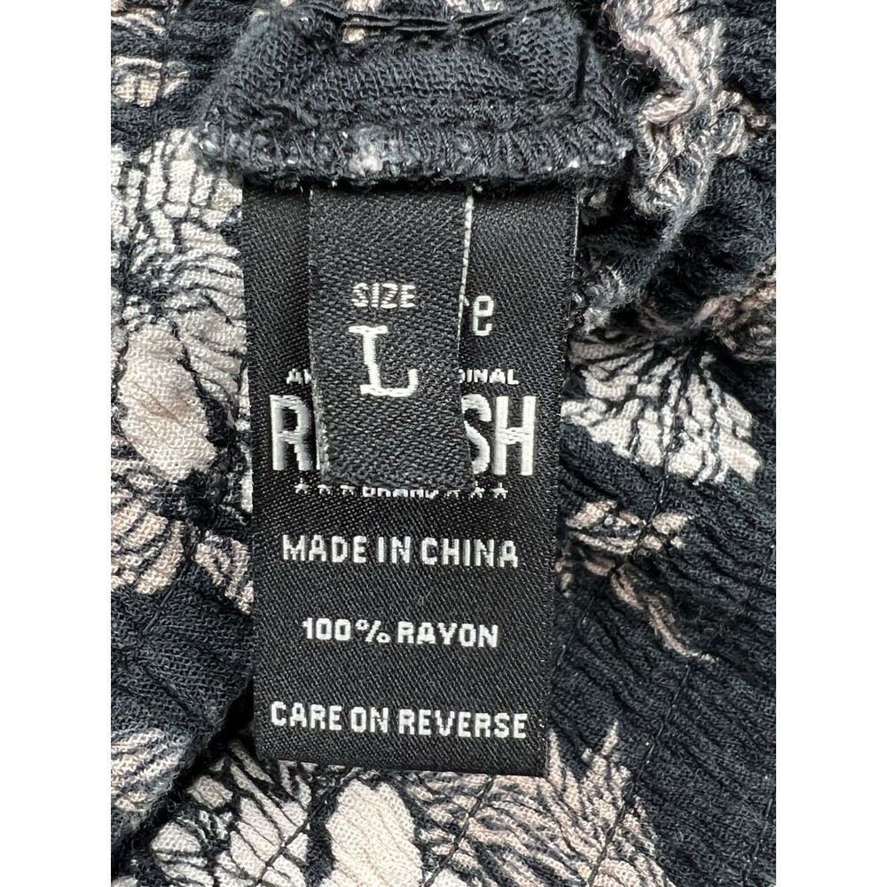 Rewash‎ Junior's L Smocked Waist Split Leg Pants Floral Pull-On Boho Festival - Picture 11 of 14